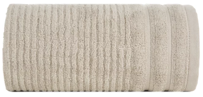 Ręcznik do rąk 30x50 cm bawełniany kolor beżowy w prążki 400 g/m2 SAMMY Eurofirany