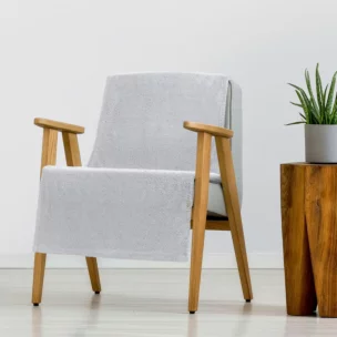 Narzuta-koc na fotel z polaru 70x160 cm srebrny LORI DESIGN 91 Eurofirany