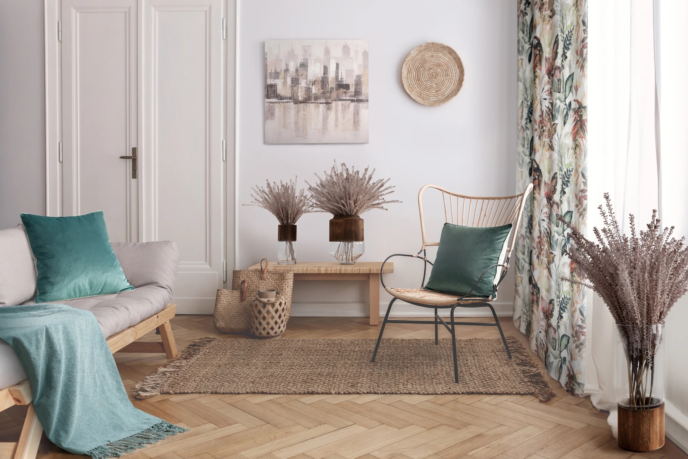 Wazon dekoracyjny GRACE brązowy ze szkła i drewna Eurofirany