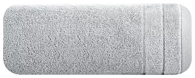 Ręcznik do rąk 30x50 cm bawełniany kolor srebrny z welwetową bordiurą 500 g/m2 DAMLA Eurofirany