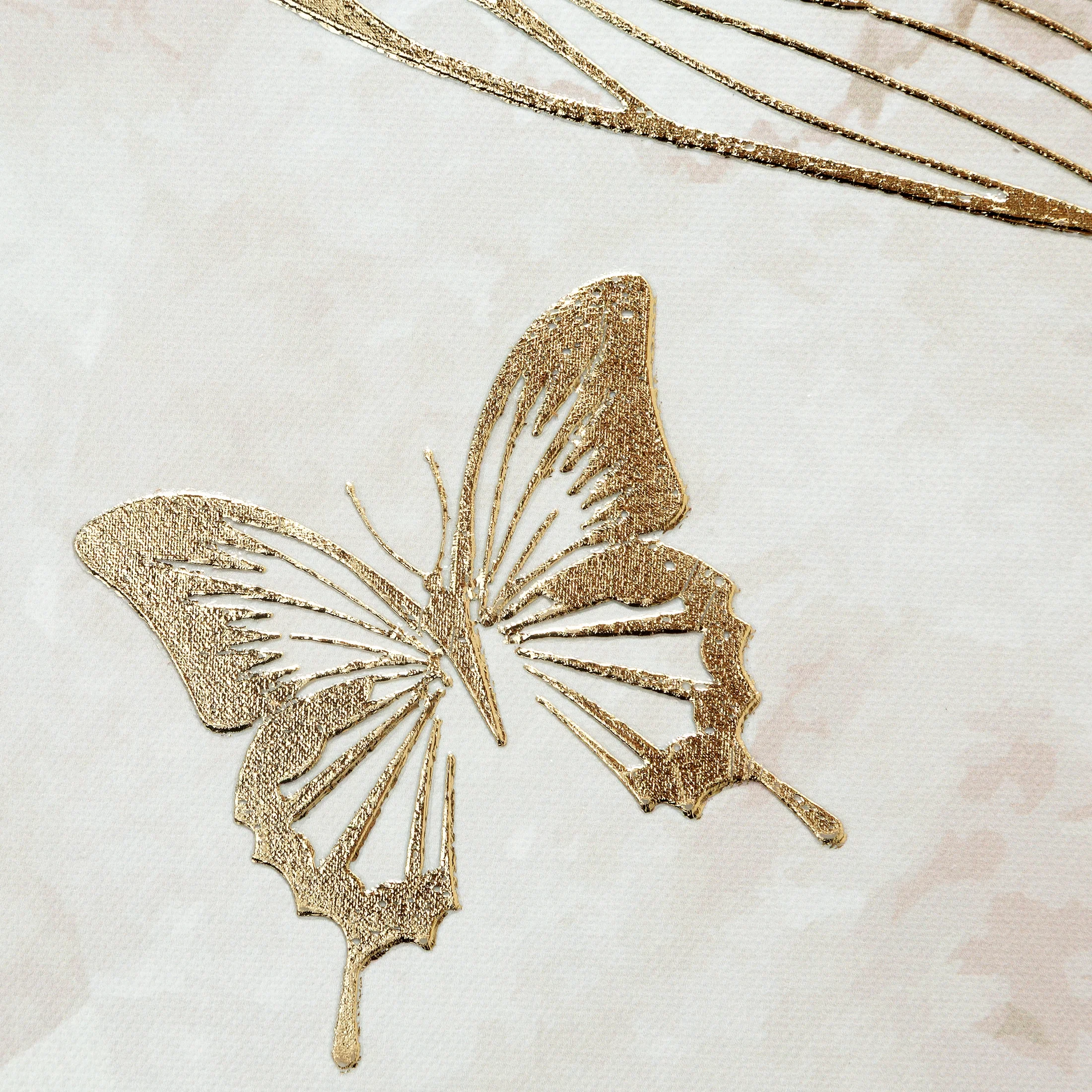 Obraz nadruk na płótnie z motywem złotych kwiatów Eurofirany