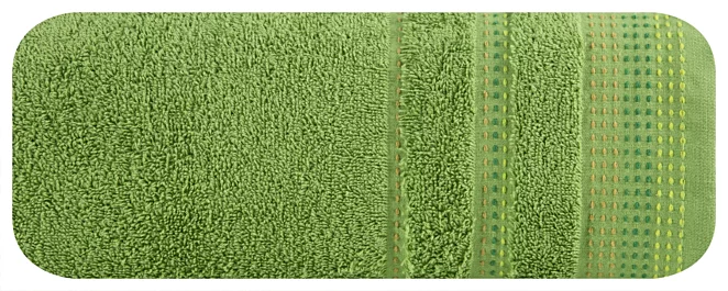 Ręcznik do rąk 30x50 cm bawełniany kolor zielony z ozdobnym stębnowaniem 500 g/m2 POLA Eurofirany