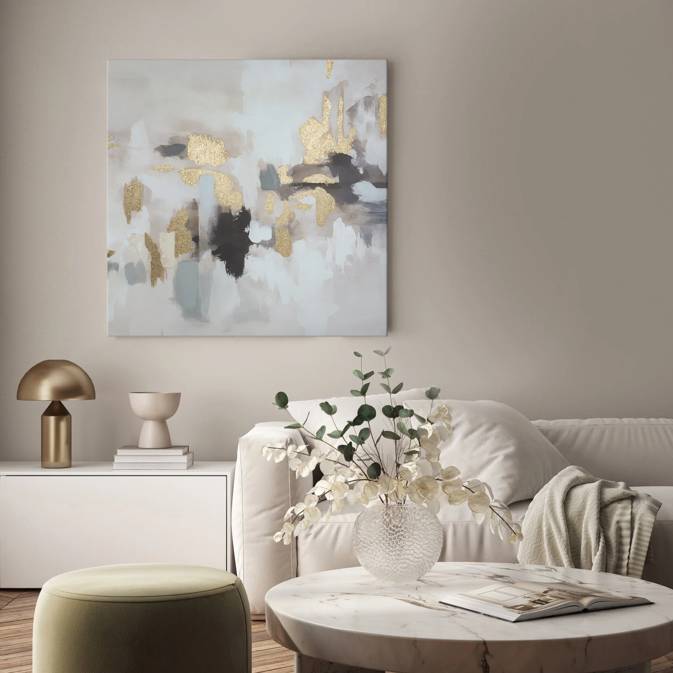 Obraz ręcznie malowany na płótnie z motywem abstrakcyjnym Eurofirany