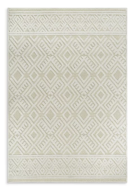 Dywan 160x230 cm beżowy zdobiony pętelkowym geometrycznym wzorem DIDAR7  Eurofirany