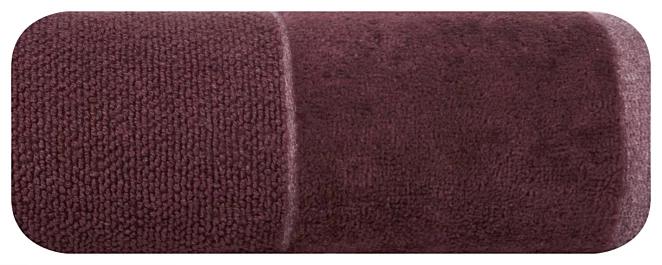 Ręcznik do rąk 30x50 cm bawełniany kolor bordowy z bordiurą z weluru 500 g/m2 LUCY Eurofirany