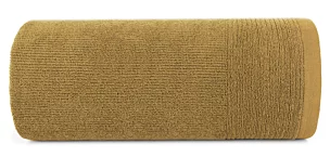 Ręcznik do rąk 30x50 cm bawełniany kolor miodowy zdobiony błyszczącą bordiurą 500 g/m2 LARI Eurofirany