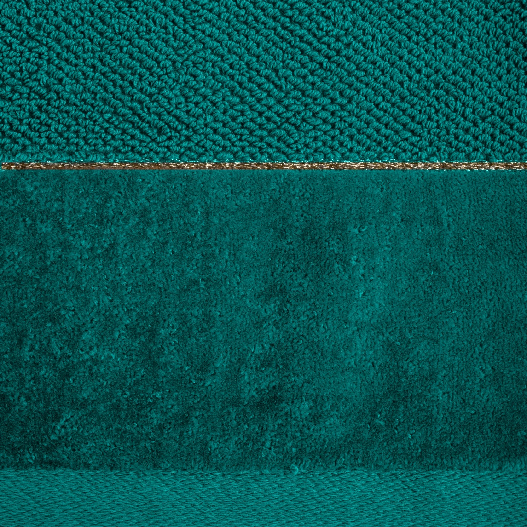 Ręcznik do rąk 30x50 cm bawełniany kolor ciemnozielony z welwetową bordiurą ARIA Eurofirany