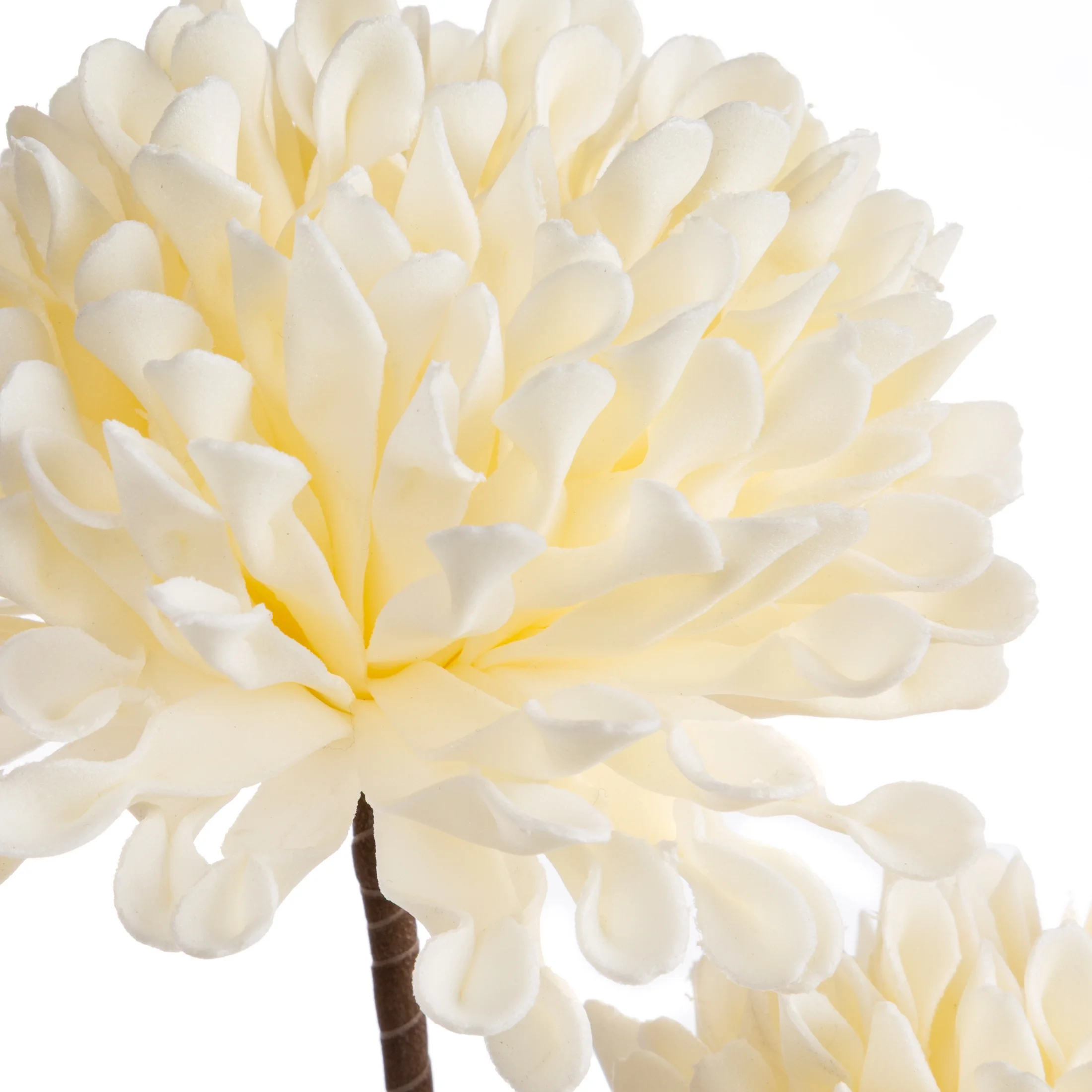 Kwiat sztuczny kremowy z plastycznej pianki foamiran 63 cm Eurofirany