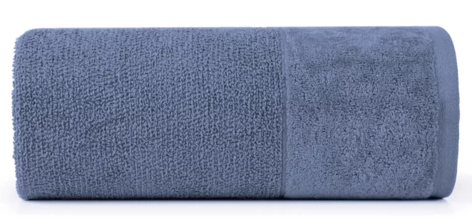 Ręcznik do rąk 30x50 cm bawełniany kolor niebieski z bordiurą z weluru 500 g/m2 LUCY Eurofirany