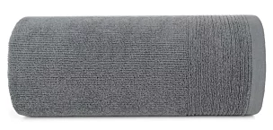 Ręcznik do rąk 30x50 cm bawełniany kolor srebrny zdobiony błyszczącą bordiurą 500 g/m2 LARI Eurofirany