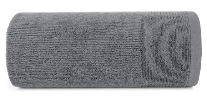 Ręcznik do rąk 30x50 cm bawełniany kolor srebrny zdobiony błyszczącą bordiurą 500 g/m2 LARI Eurofirany