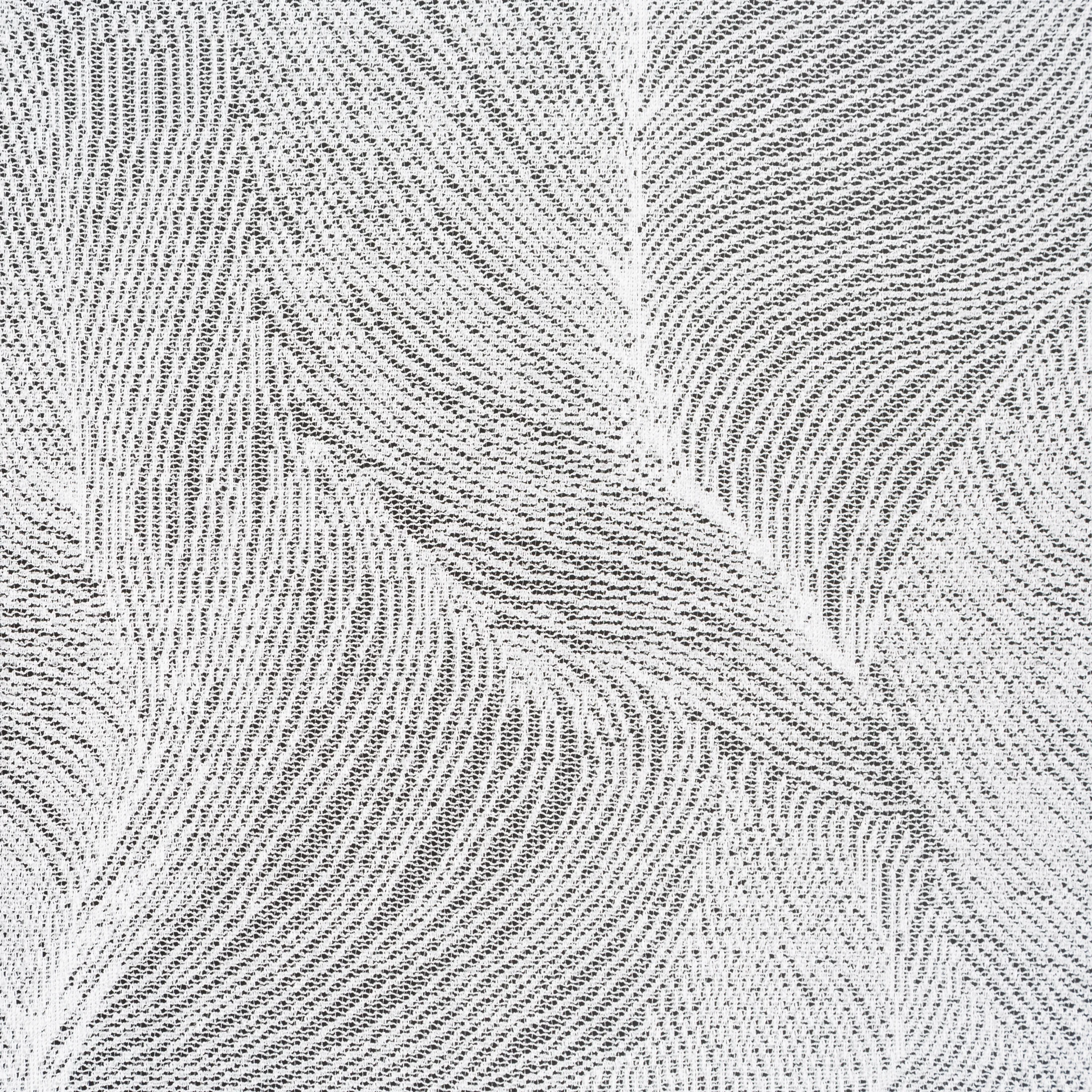 Dekoracja okienna biała z żakardu zdobiona botanicznym wzorem 140x250 cm przelotka LINNEA Eurofirany