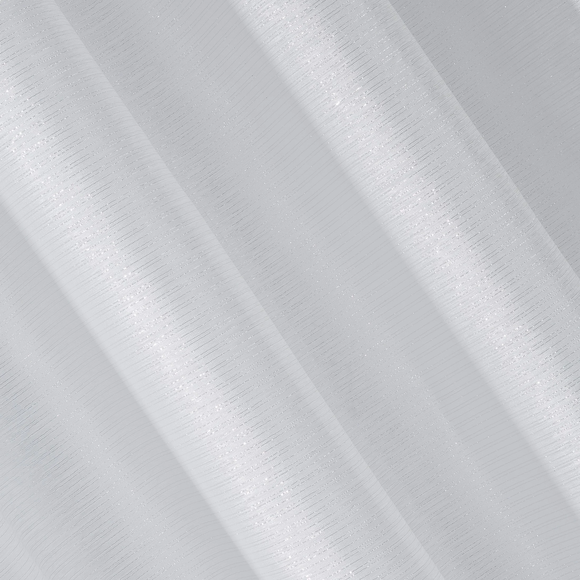 Firana biała przetykana srebrną nicią 140x250 cm przelotka ARLONA Eurofirany