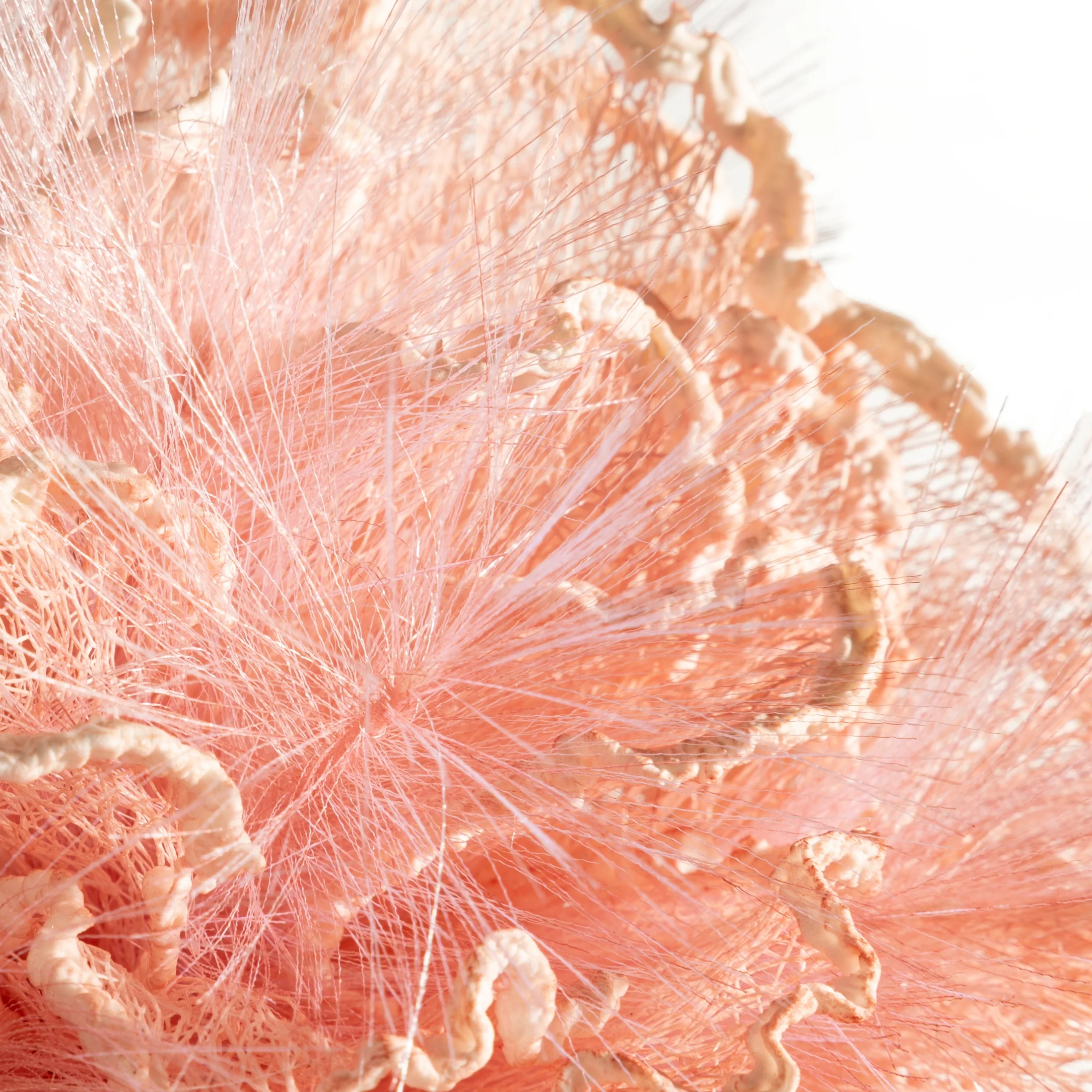 Kwiat sztuczny jasnoróżowy z siateczki 80 cm Eurofirany