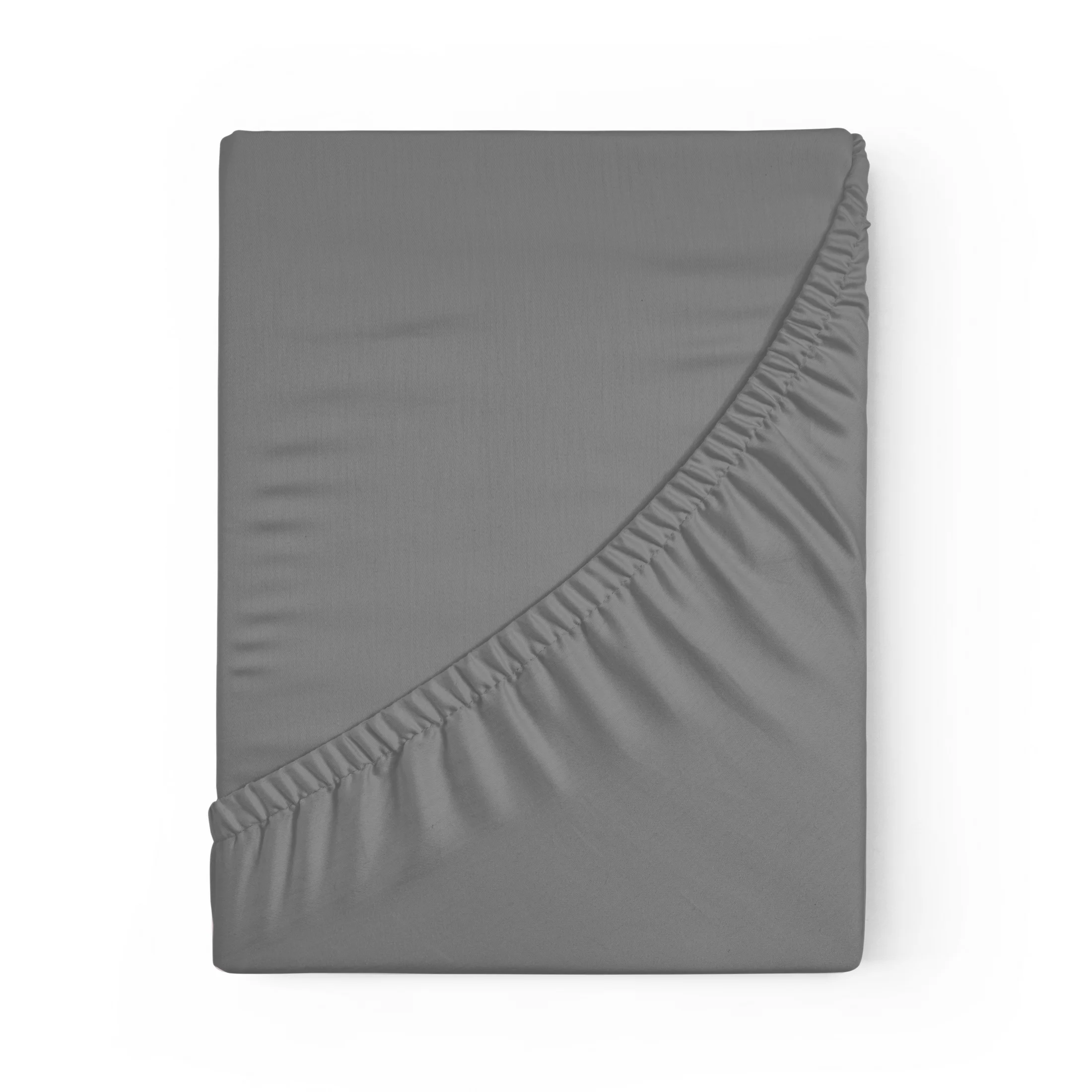 Prześcieradło z gumką 220x200 cm z bawełny kolor stalowy 105 g/m2 BASIC Eurofirany