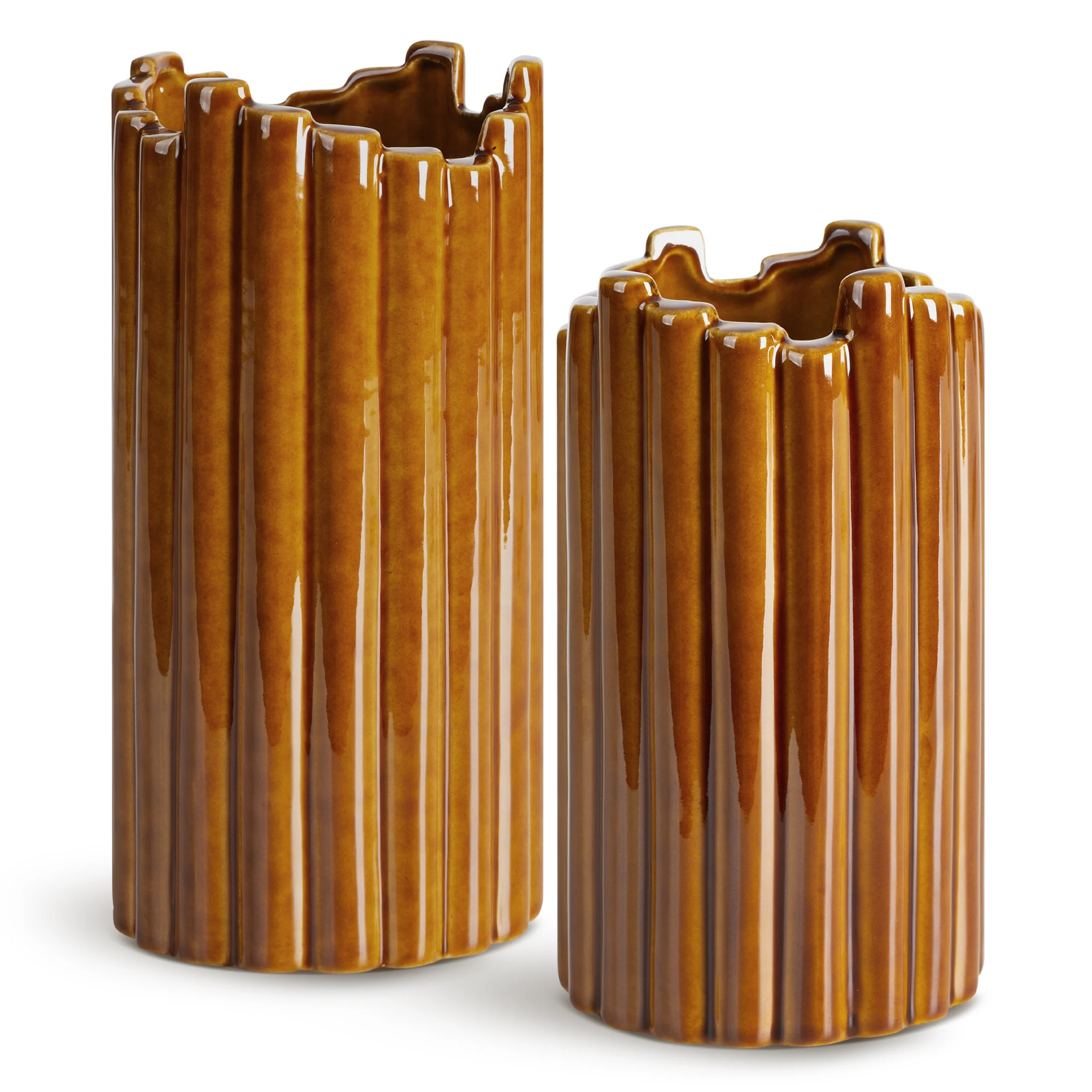 Wazon ceramiczny DEBI w tłoczone prążki Eurofirany