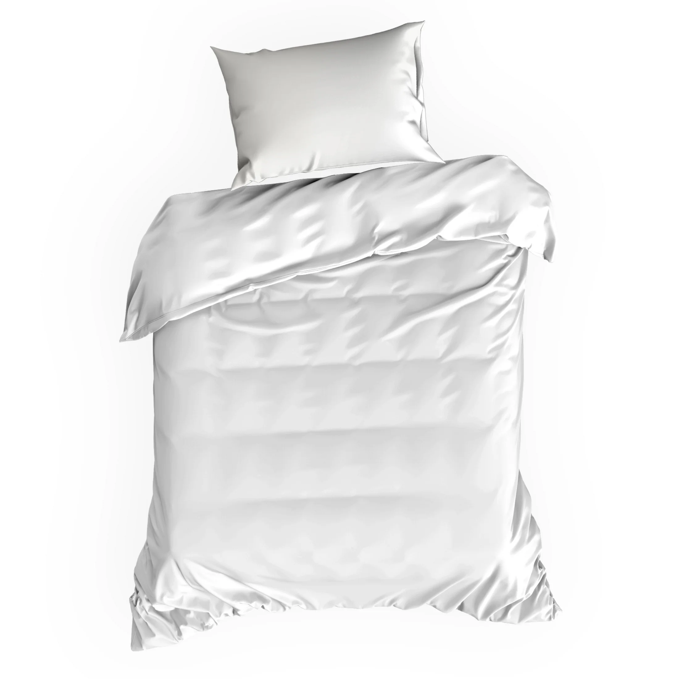 Pościel 140x200 cm gładka z makosatyny bawełnianej kolor biały DELIA Reina Line Eurofirany