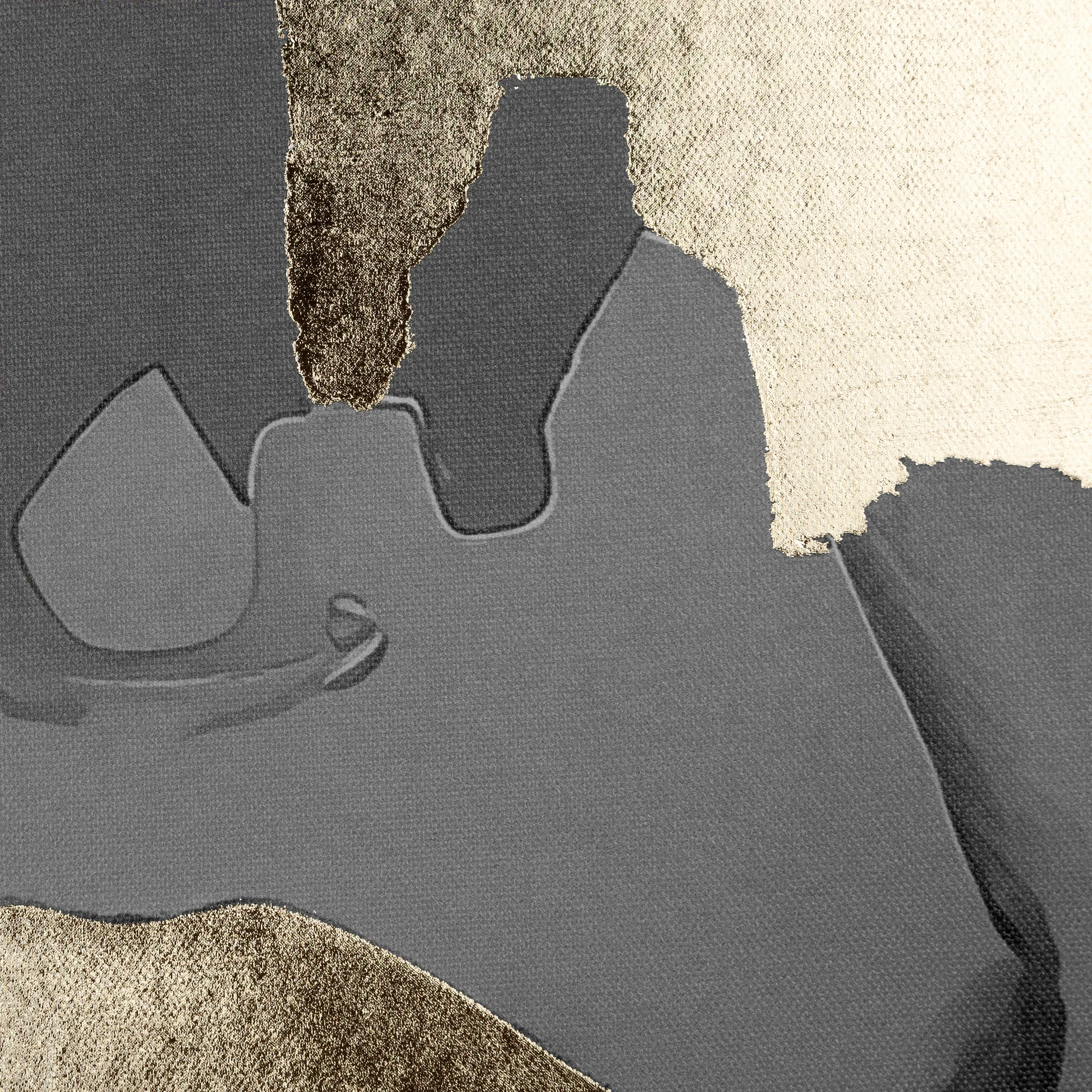 Obraz postaci czarno, złoty nadruk na płótnie wykończony czarną ramką 60x80 cm Eurofirany