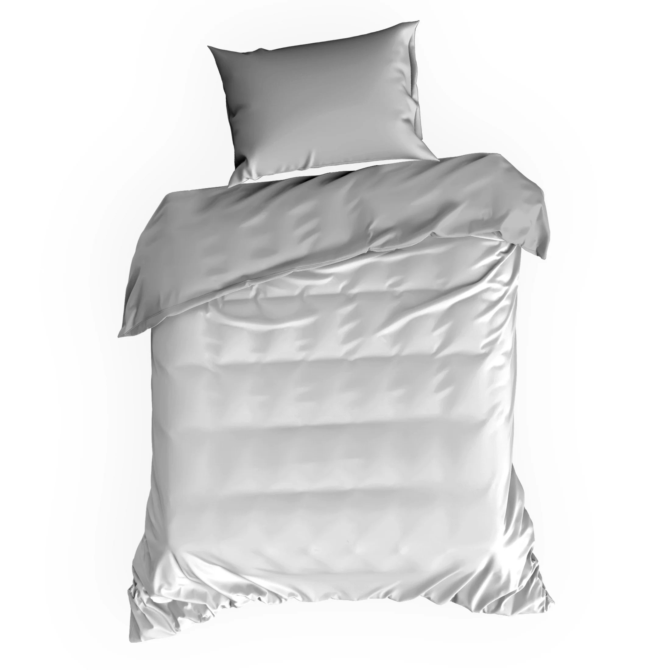 Pościel 140x200 cm bawełniana kolor biały, jasnoszary dwustronna NOVA 3 Eurofirany