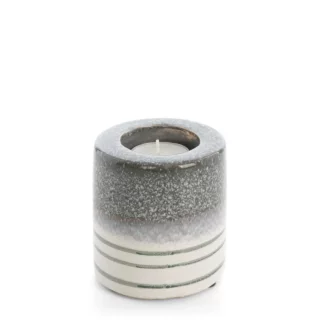Świecznik dekoracyjny biało, popielaty 8x9 cm VIKI Eurofirany