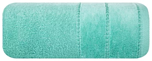 Ręcznik kąpielowy 70x140 cm bawełniany kolor miętowy z welwetową bordiurą 500 g/m2 JESSI Eurofirany