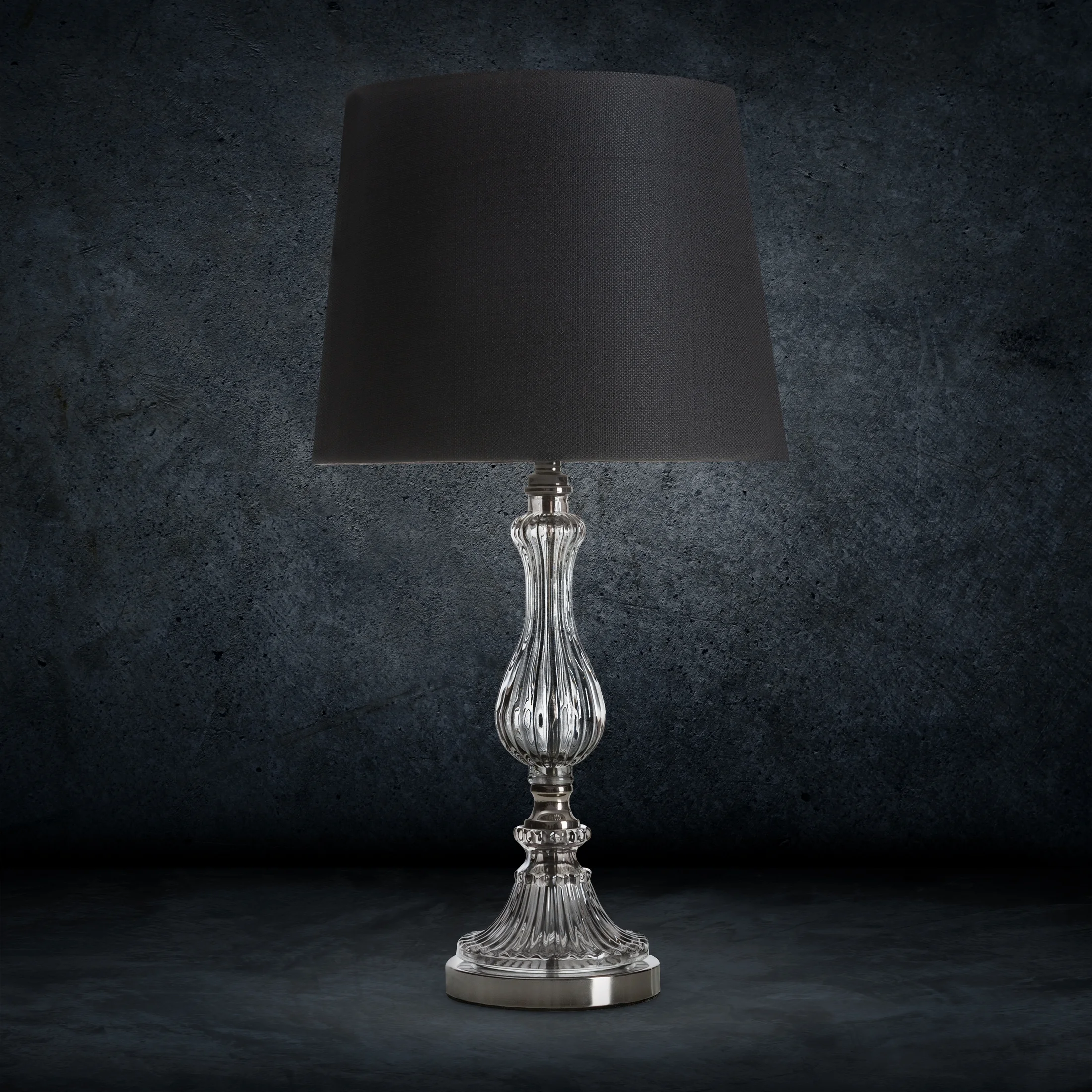 Lampa stołowa Remi z kryształową podstawą Eurofirany