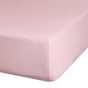 Prześcieradło jersey z gumką 240x220 cm z bawełny kolor pudrowy róż 125 g/m2 Design 91 Eurofirany