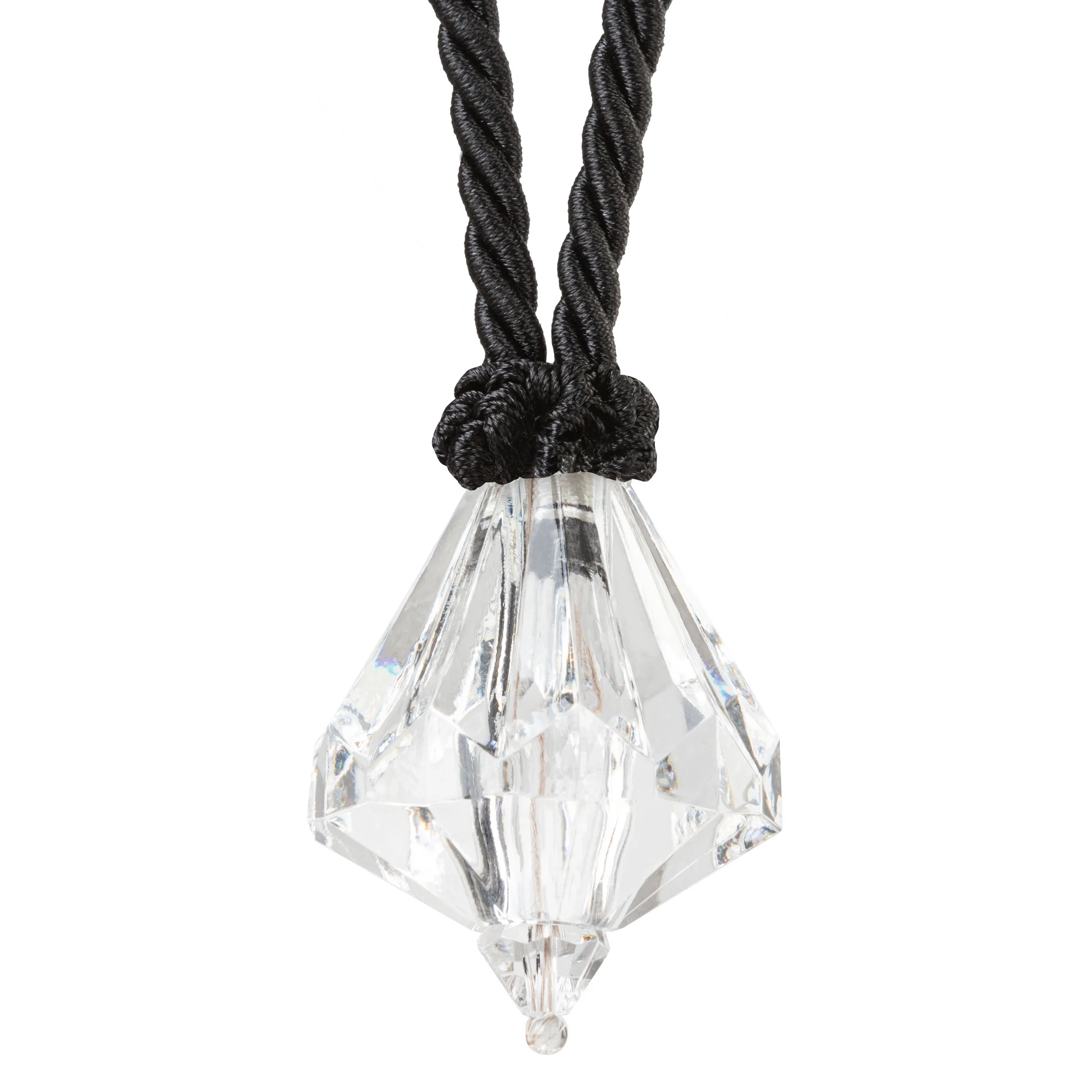 Upinacz do zasłon i firan czarny TONI z dekoracyjnym kryształem 44 cm Eurofirany