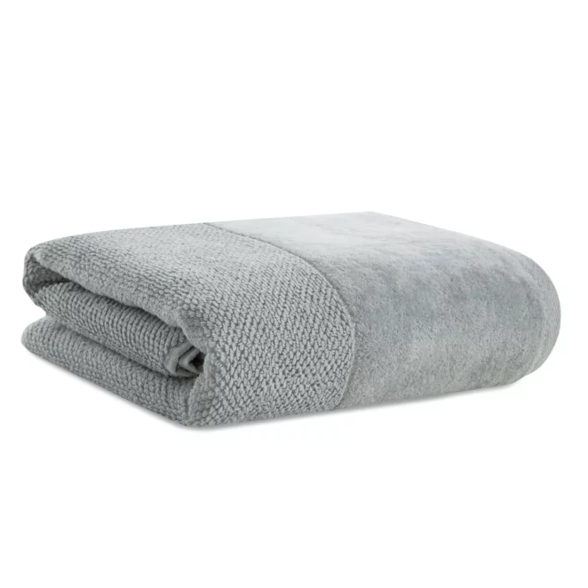 Ręcznik do rąk 30x50 cm bawełniany kolor srebrny z welwetową bordiurą 550 g/m2 ARIA Eurofirany