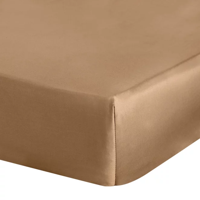 Prześcieradło gładkie z gumką 100x200 cm z satyny bawełnianej kolor ceglasty 125 g/m2 NOVA 3 Eurofirany