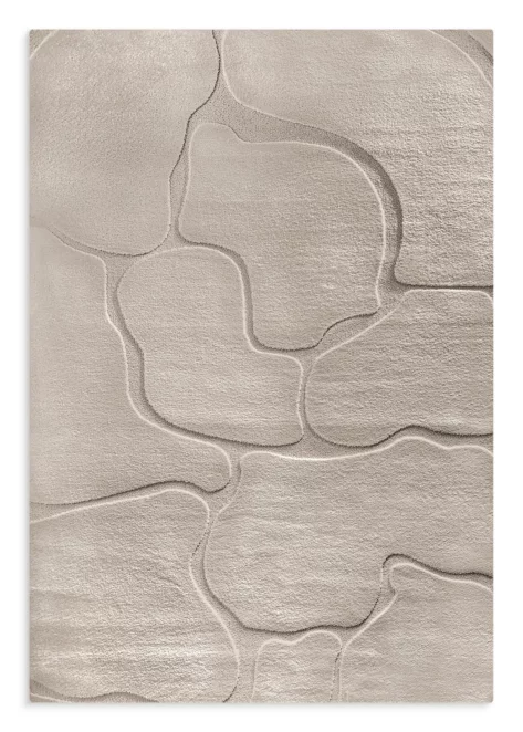 Dywan 120x170 cm beżowy wytłaczany z organicznym wzorem ALBA2 Eurofirany