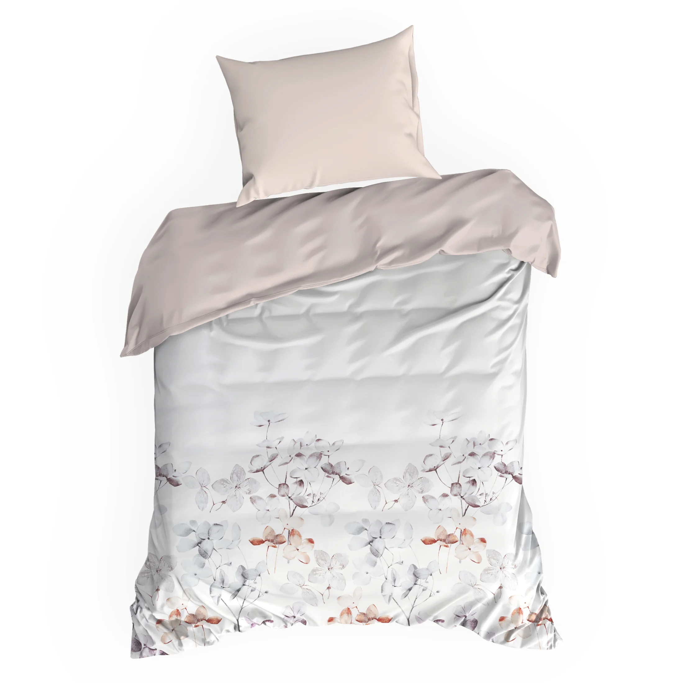 Pościel 140x200 cm kolor biało, pudrowy z motywem kwiatów VERONO7 design 91 Eurofirany