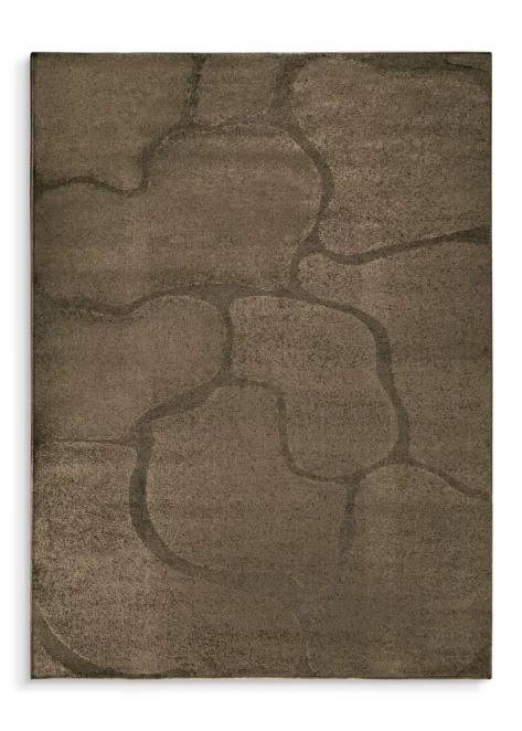 Dywan 120x170 cm brązowy wytłaczany z organicznym wzorem ALBA 1 Eurofirany