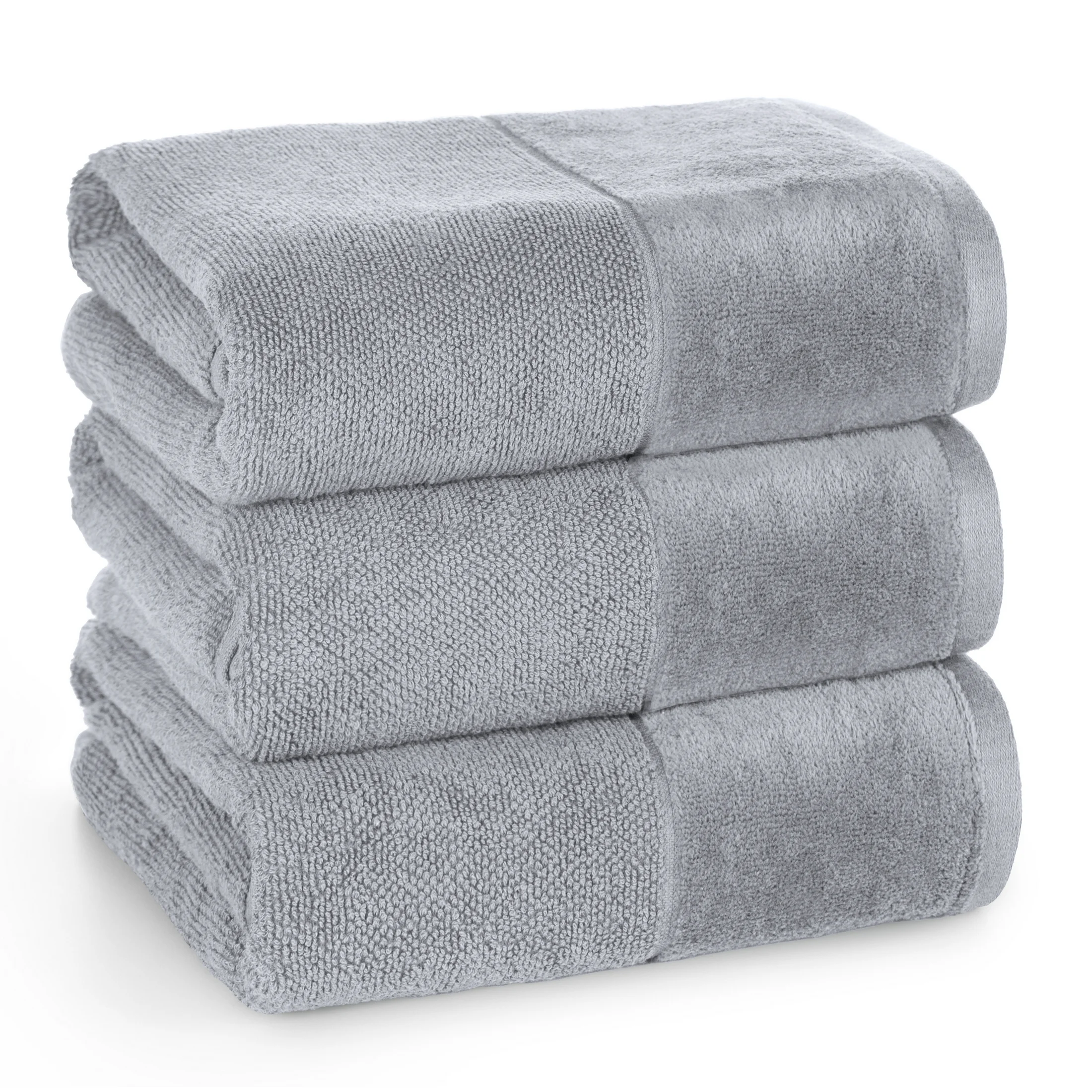 Ręcznik do rąk FERO z welwetową bordiurą srebrny 30x50 cm Eurofirany