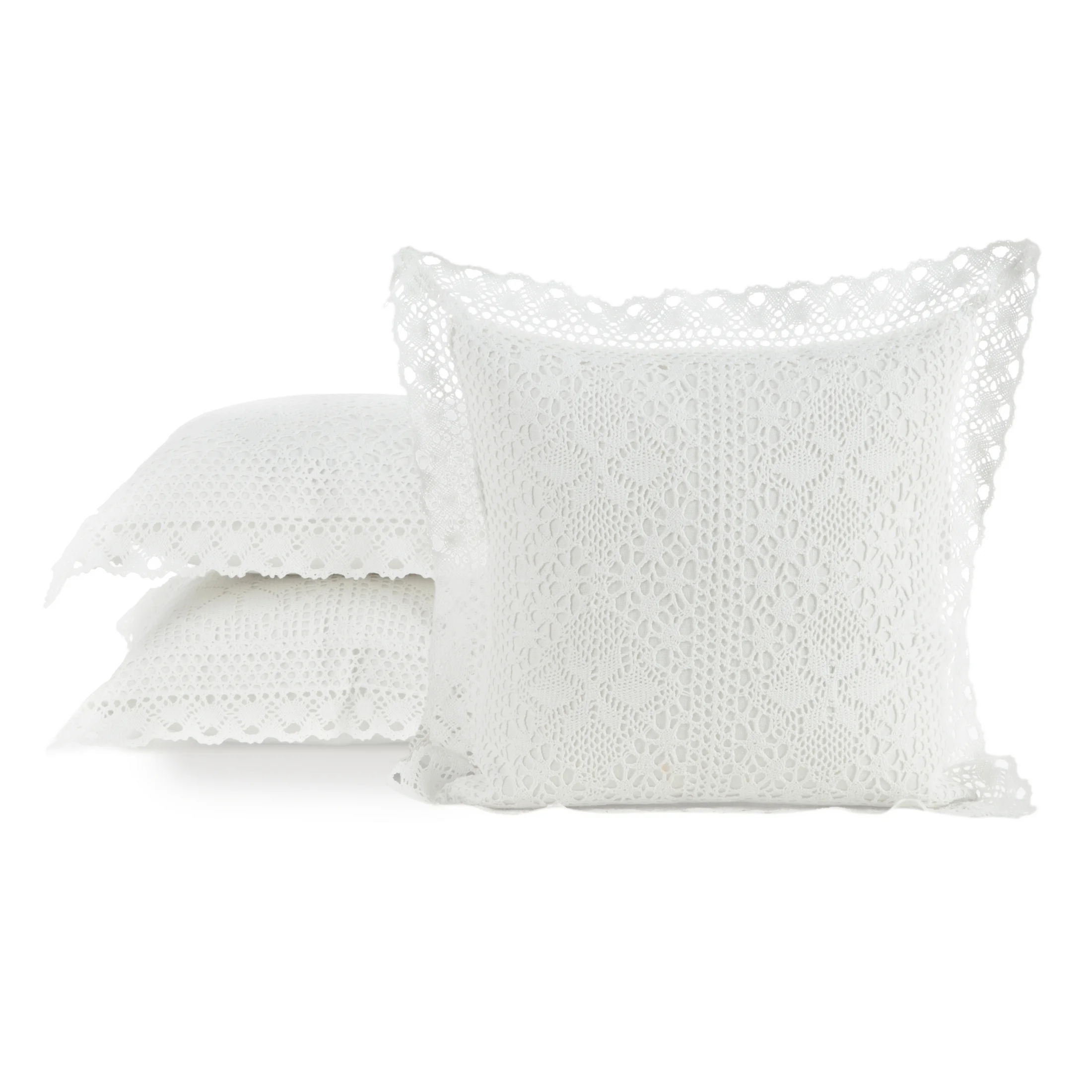 Poszewka na poduszkę 40x40 cm ażurowa biała w stylu boho MEGAN Eurofirany