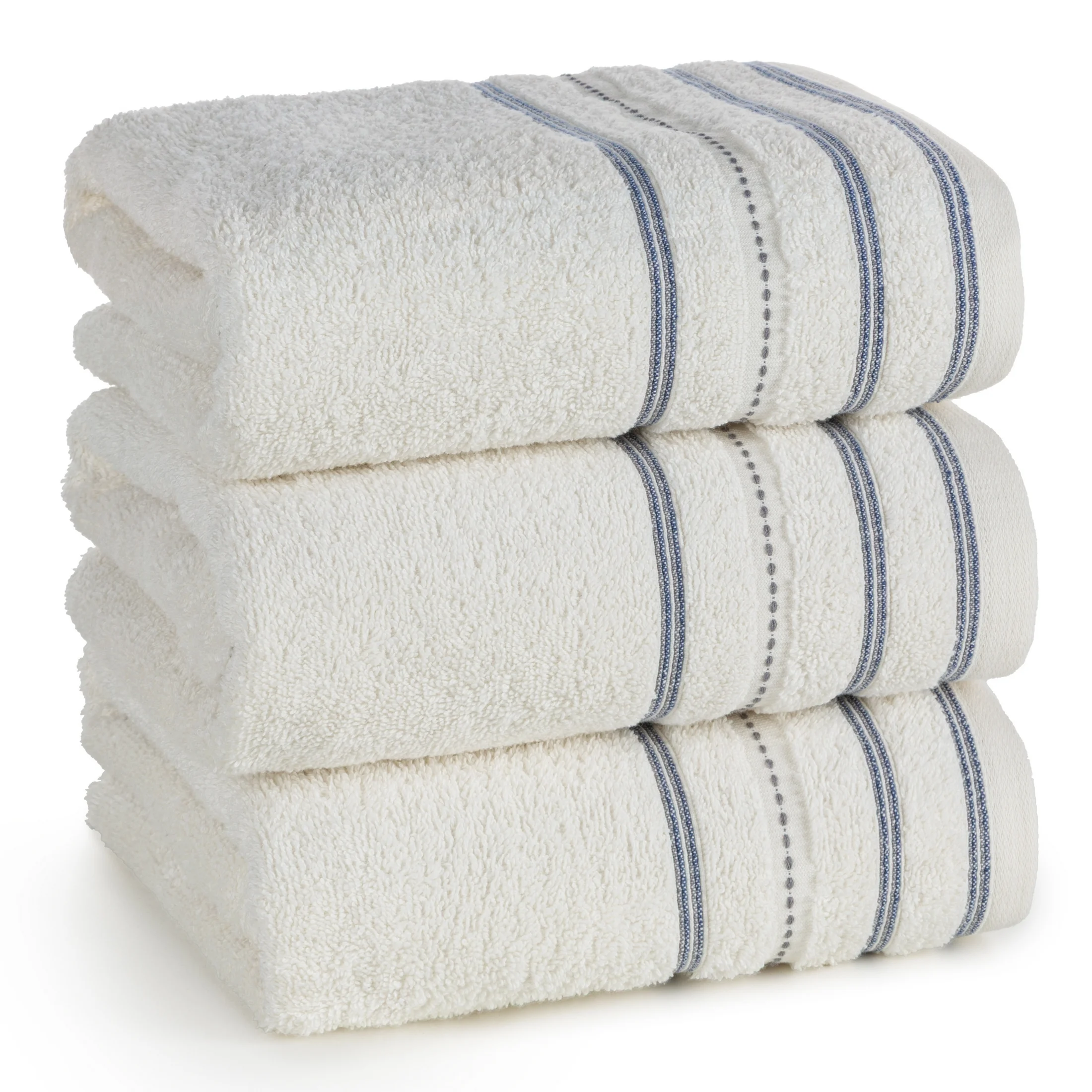 Ręcznik do rąk 30x50 cm bawełniany kolor kremowy w pasy 500 g/m2 VENTO Eurofirany