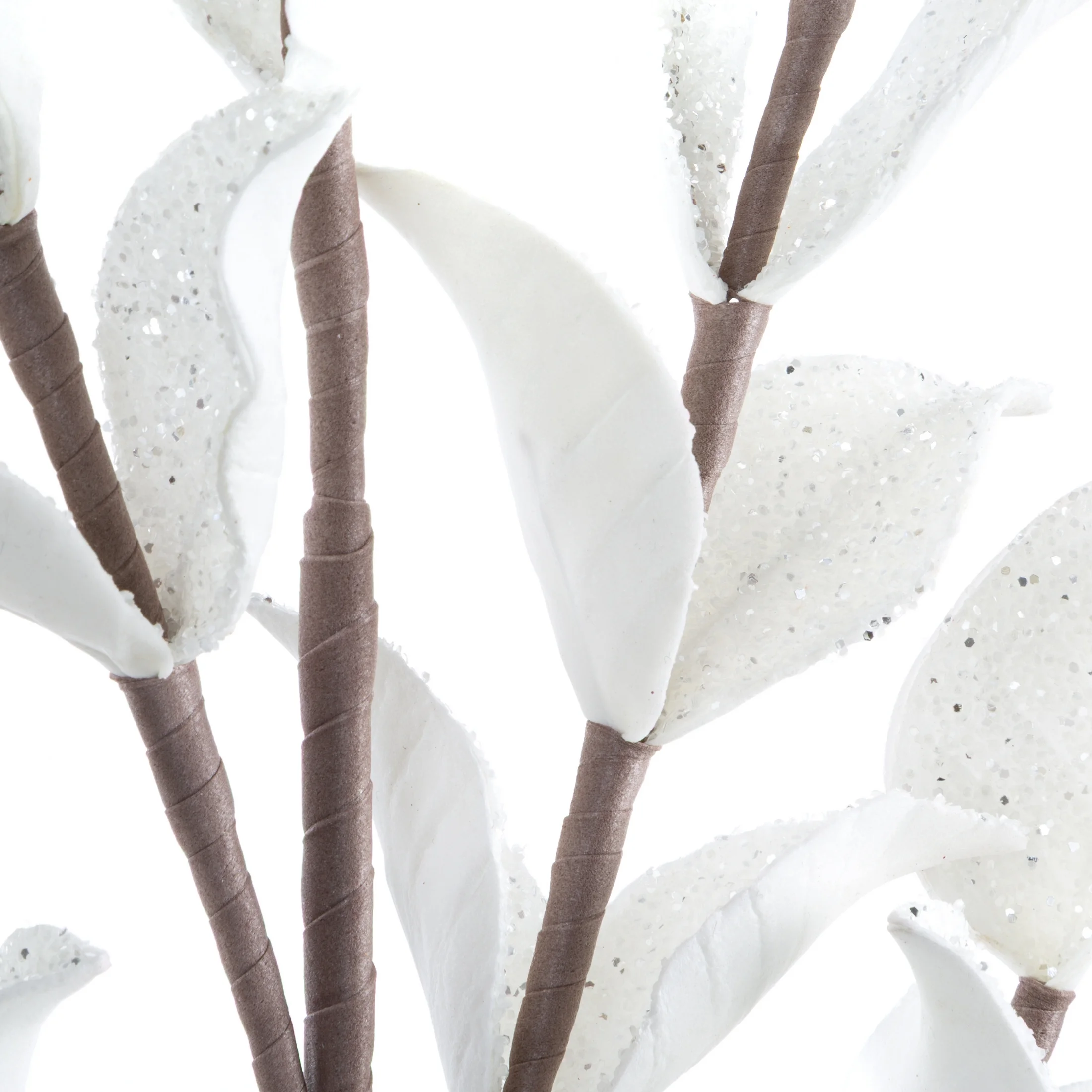 Kwiat sztuczny biały z plastycznej pianki foamiran 95 cm Eurofirany