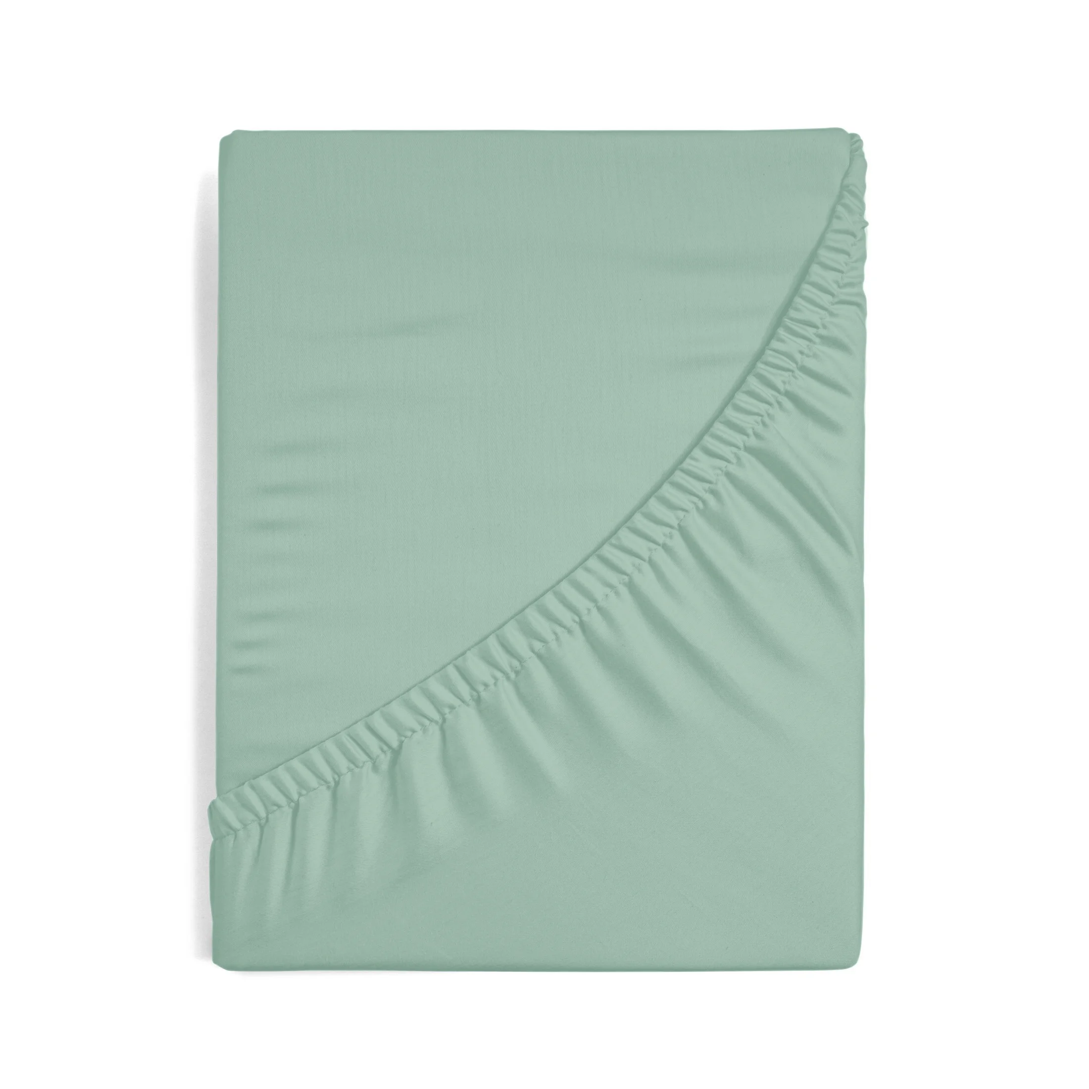 Prześcieradło gładkie z gumką 100x200 cm z satyny bawełnianej kolor miętowy 125 g/m2 NOVA 3 Eurofirany