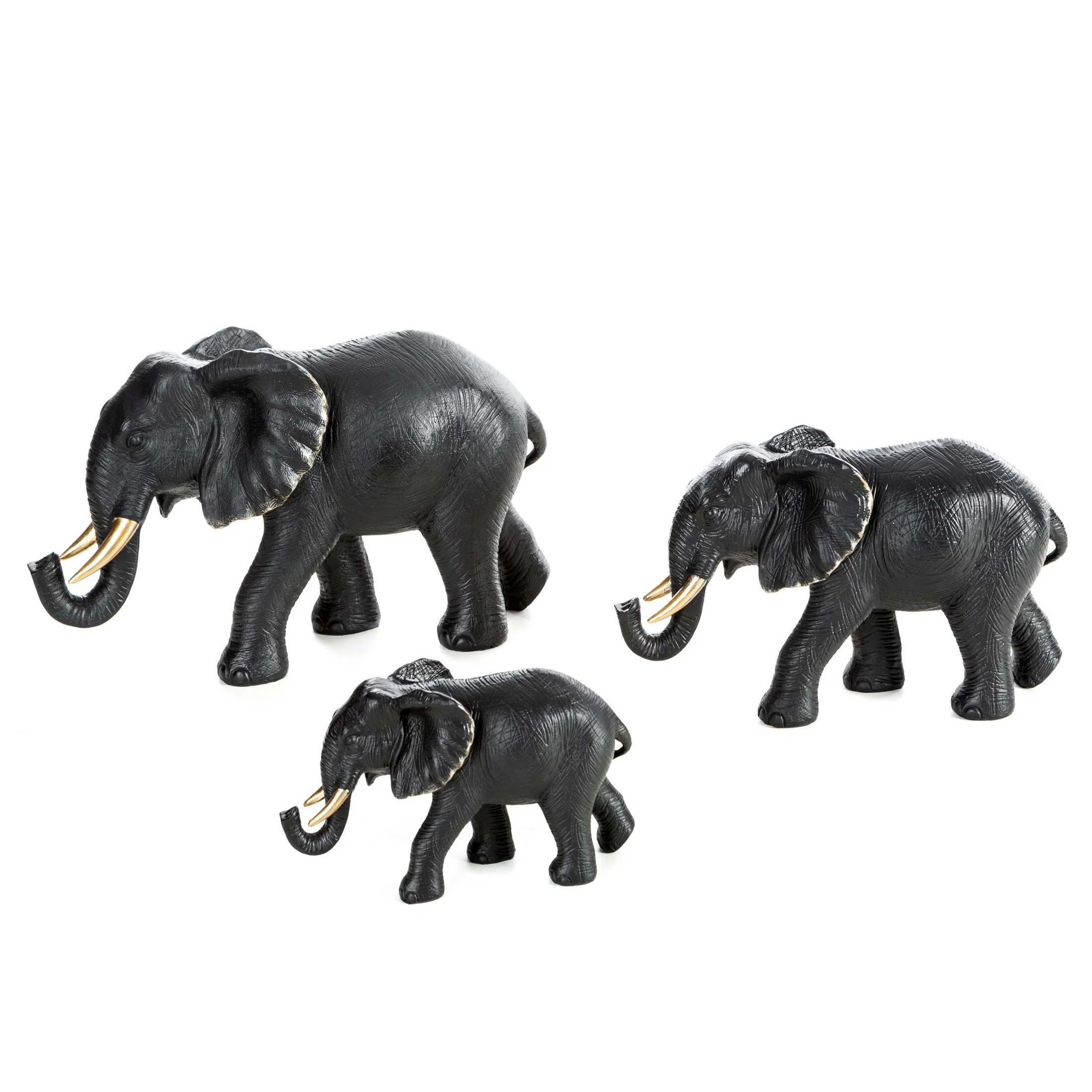 Figurka czarna Słoń 30x11x18 cm OLI Eurofirany