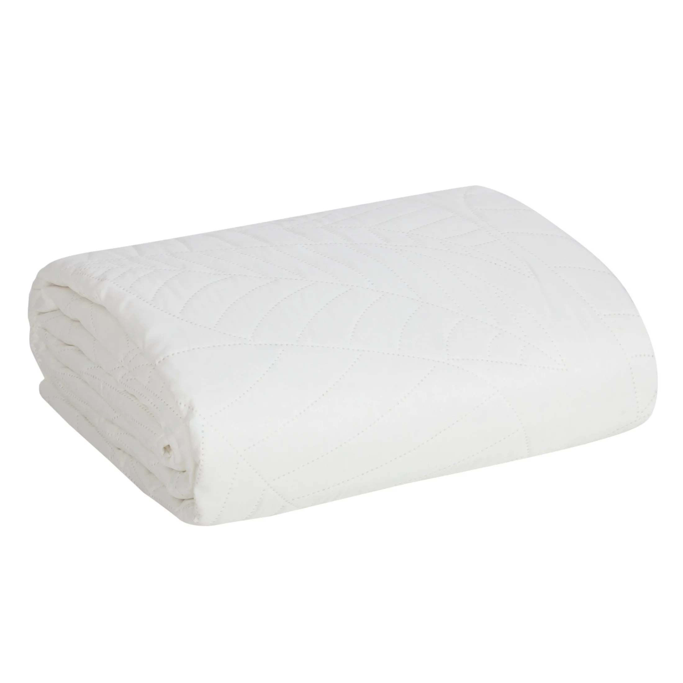 Narzuta biała 170x210 cm z motywem liści wytłaczanym techniką hot press BONI 6 DESIGN 91 Eurofirany