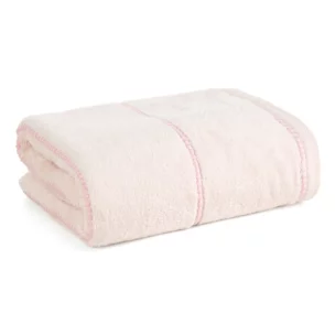 Ręcznik kąpielowy 70x140 cm bawełniany kolor różowy z welwetową bordiurą 500 g/m2 JESSI Eurofirany