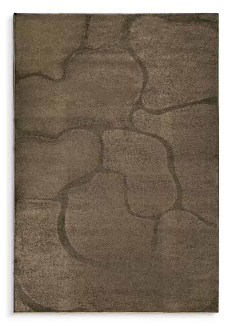 Dywan 160x230 cm brązowy wytłaczany z organicznym wzorem ALBA3 Eurofirany