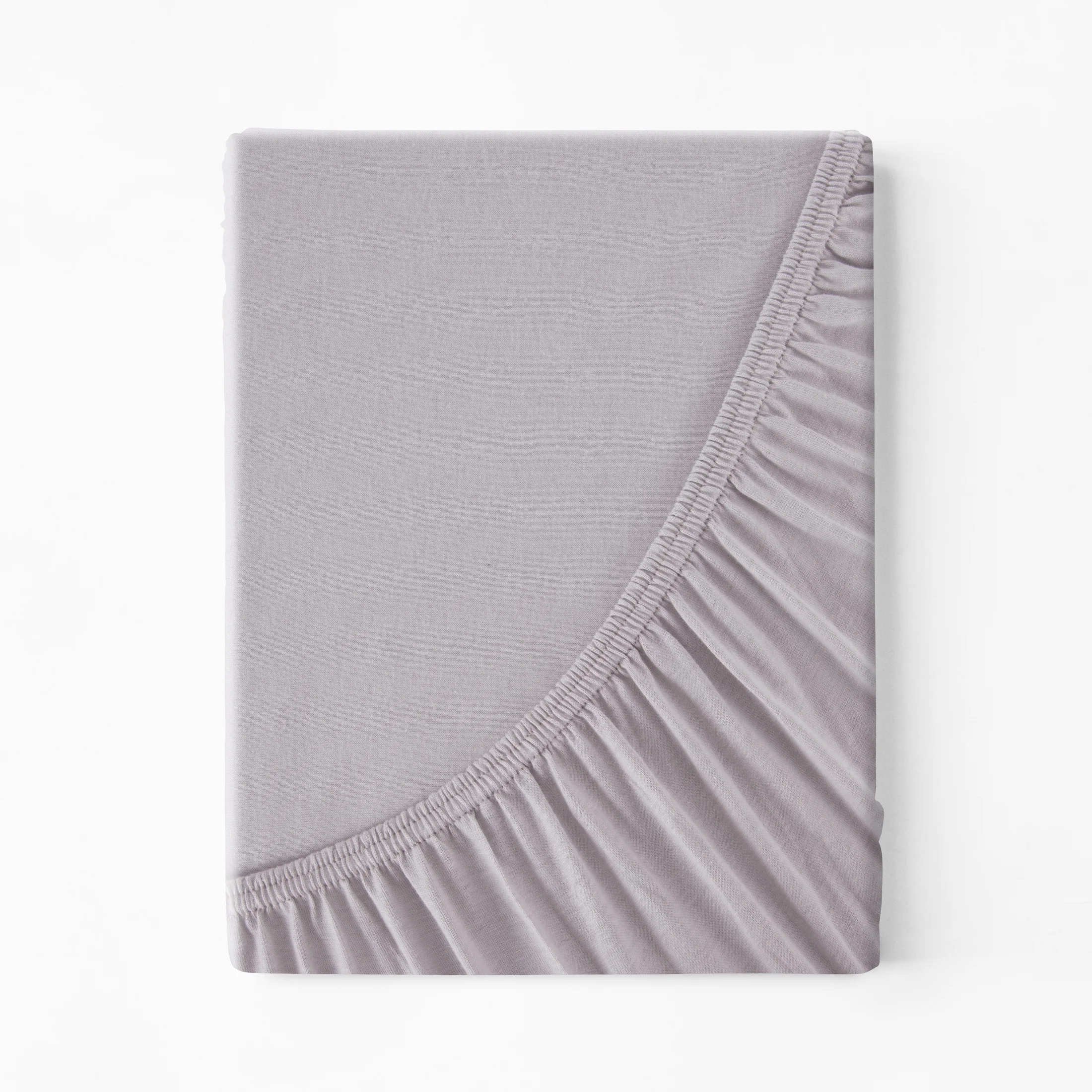 Prześcieradło jersey z gumką 220x200 cm z bawełny kolor jasnoszary 140 g/m2 ADELA Eurofirany