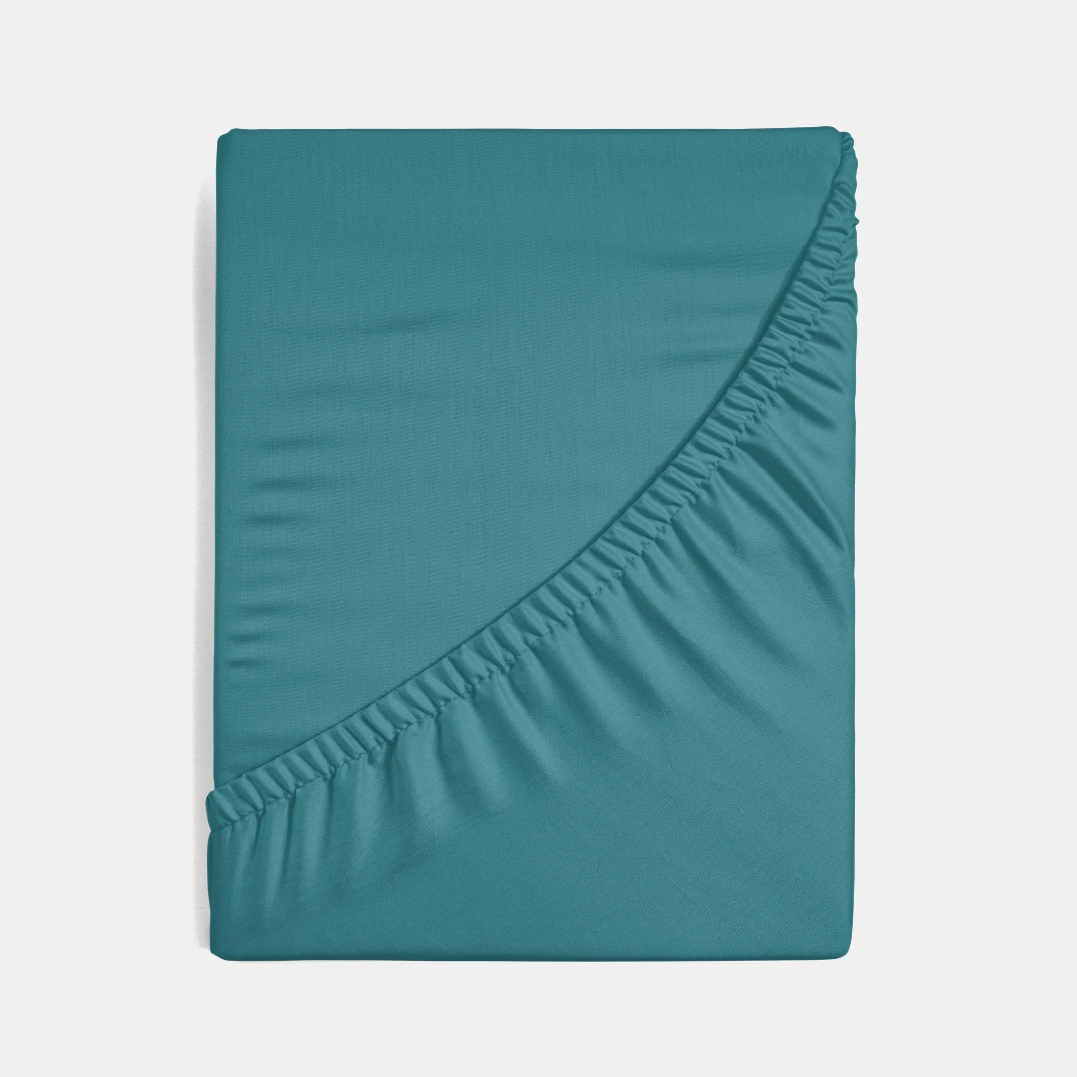 Prześcieradło gładkie z gumką 100x200 cm z satyny bawełnianej kolor turkusowy 125 g/m2 NOVA 3 Eurofirany