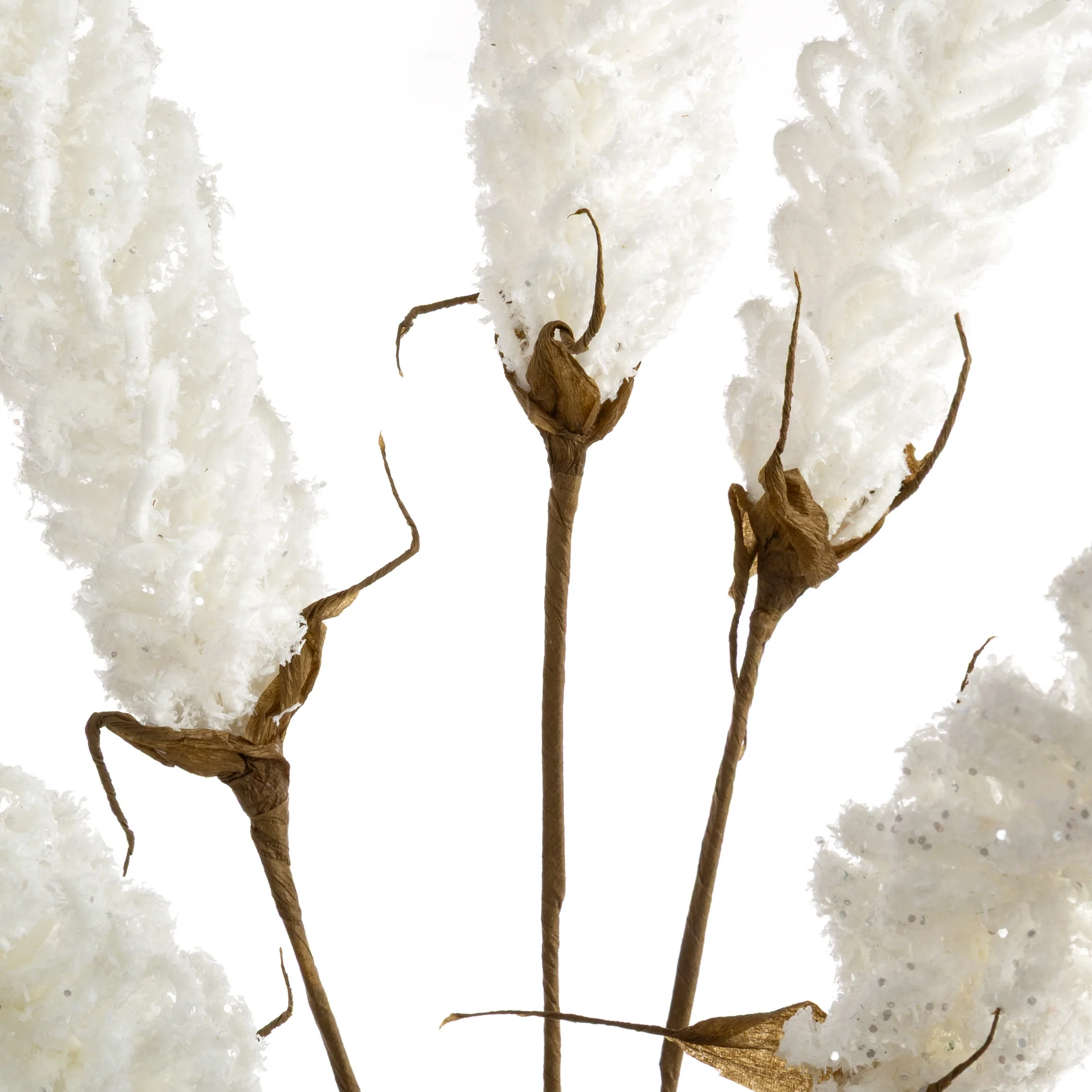 Kwiat sztuczny biały z plastycznej pianki foamiran 90 cm Eurofirany