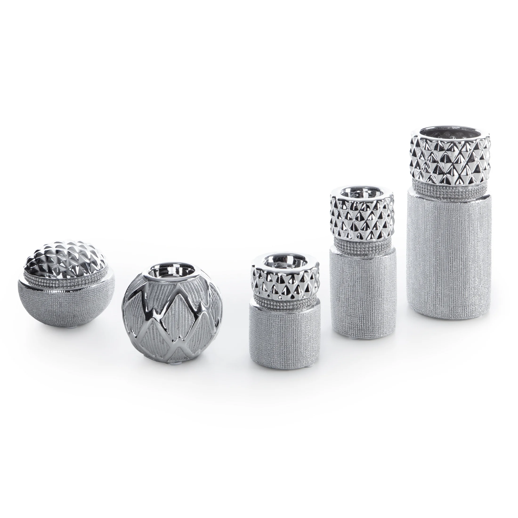 Wazon dekoracyjny SOLEN z dodatkiem cyrkonii i wypukłego wzoru Eurofirany