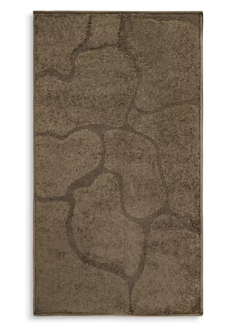 Dywan 80x150 cm brązowy wytłaczany z organicznym wzorem ALBA3  Eurofirany