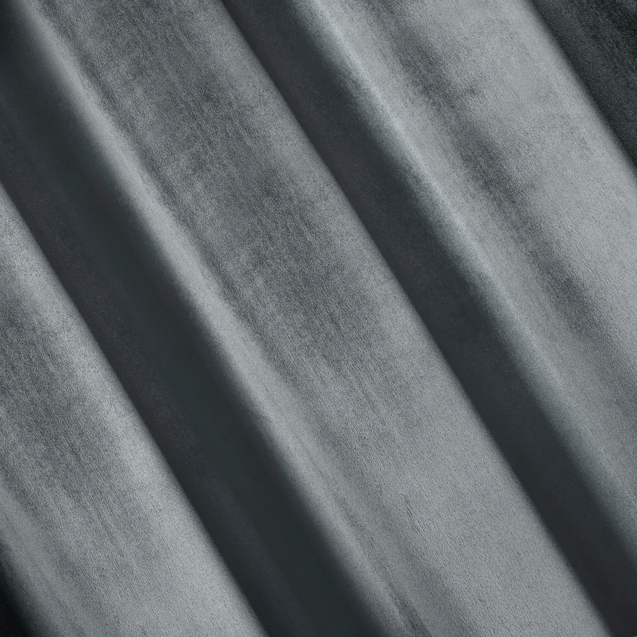 Zasłona grafitowa z połyskiem, welwetowa 140x250 cm na przelotka SAMANTA Eurofirany