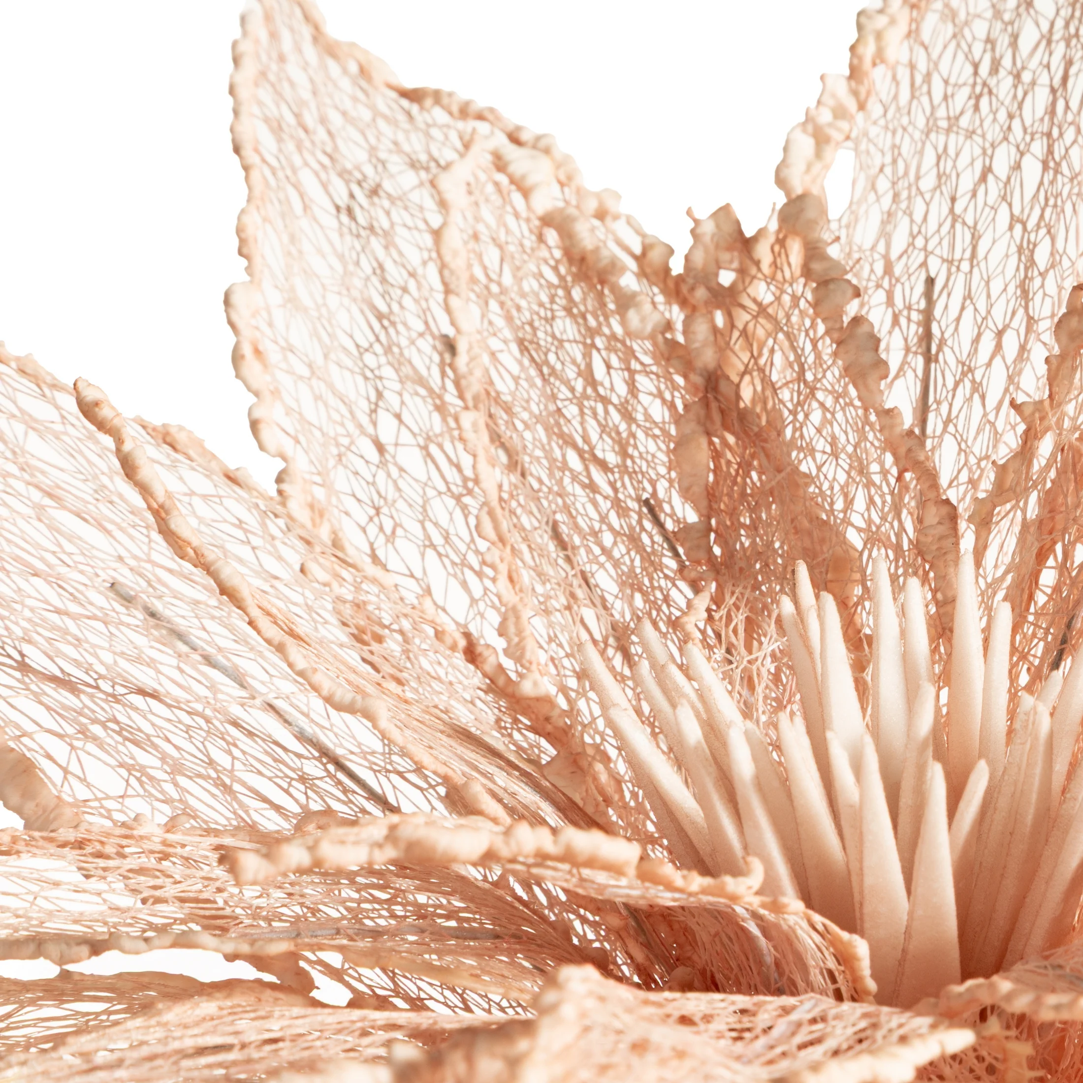 Kwiat sztuczny jasnoróżowy z siateczki 70 cm Eurofirany