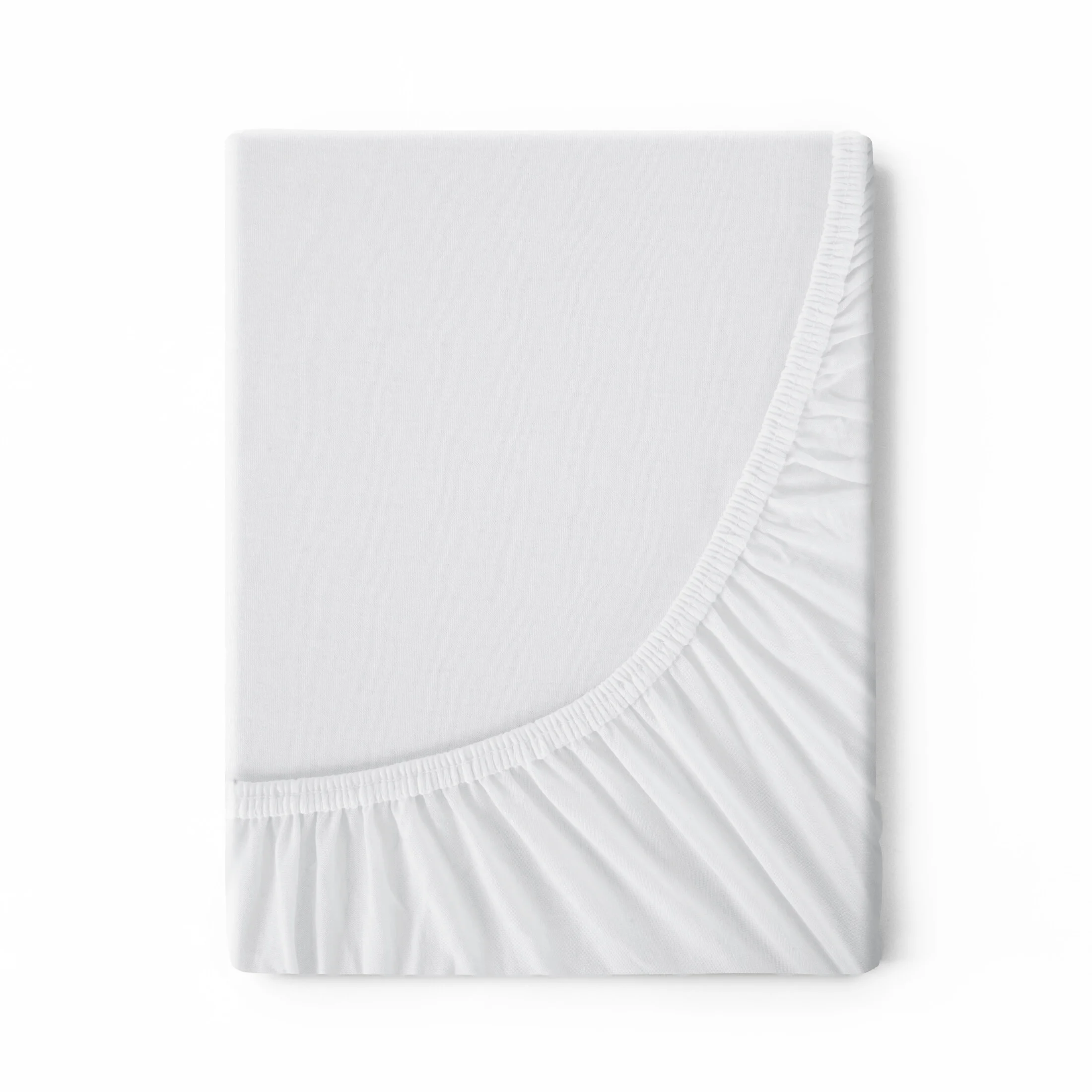 Prześcieradło jersey z gumką 120x200 cm z bawełny kolor biały 140 g/m2 Eurofirany